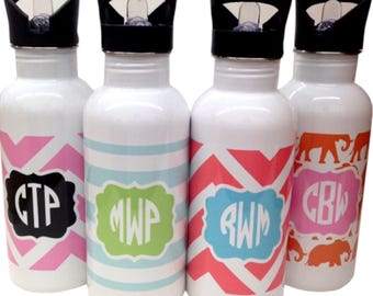 Personalized Stainless Steel Water Bottle – Monogrammed Gift for Kids