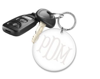 Personalized Engraved Lucite Keychain - Custom Acrylic Keyring with Name or Initials