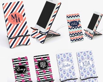 Personalized Phone Stand -  Custom Cell Phone Holder with a Monograms