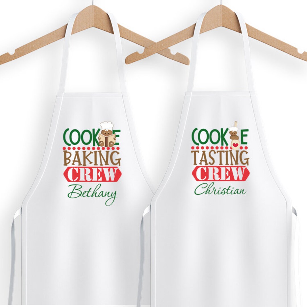 Personalized Cookie Baking Crew Christmas Apron Cookietasting Crew