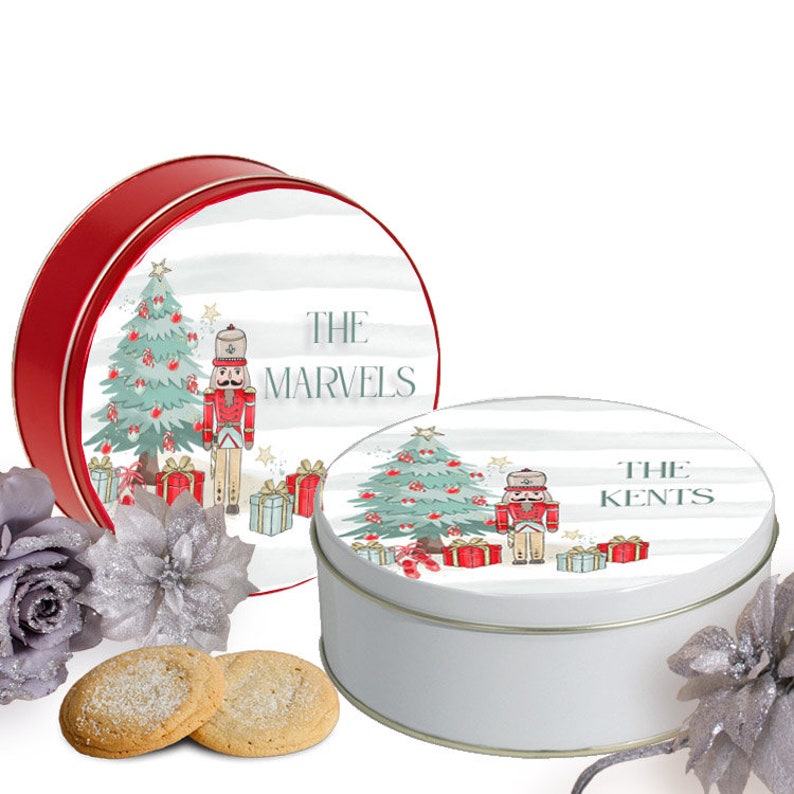 The Nutcracker Christmas Cookie Tin Custom Christmas Cookie Etsy