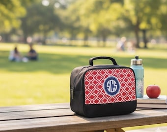 Personalized Lunch Box with Handle - Monogram Lunch Bag - Custom Gifts