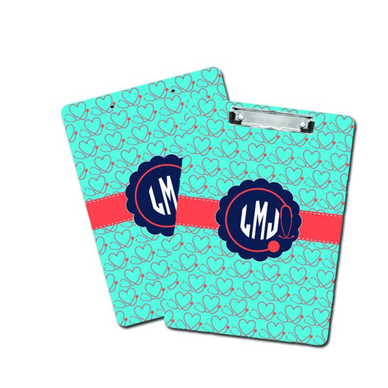 Personalized Nurse Clipboards Monogram Clip Boards Etsy