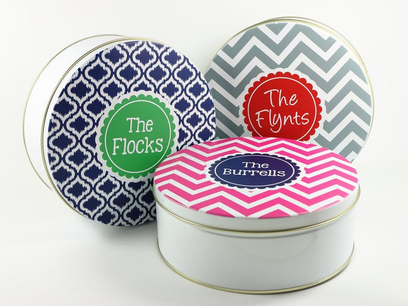 Cookie Tin Personalized Biscut Tin Personalized Custom Etsy
