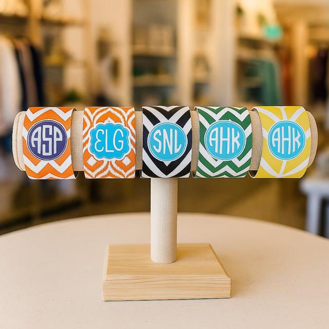 Monogram Cuff Bracelet – Personalized Initial Jewelry, Bold Statement ...