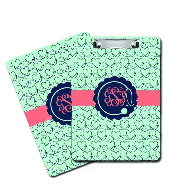 Personalized nurse clipboards monogram clip boards Etsy