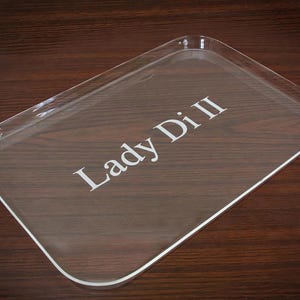 Personalized Acrylic Serving Tray - Custom Monogram Wedding Gift - Housewarming Gift - Engraved Tray - Elegant Personalized Lucite