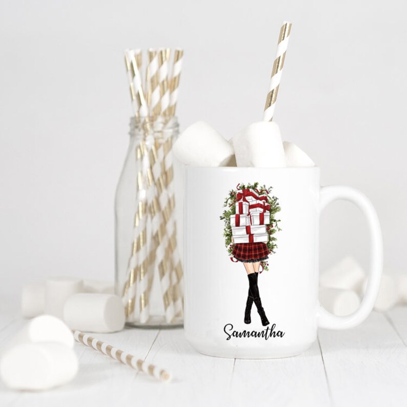 Christmas Presents Mug Personalized Mug Mug with Name Custom Christmas Mug Coffee Mug with Name Christmas Gifts Mug image 4