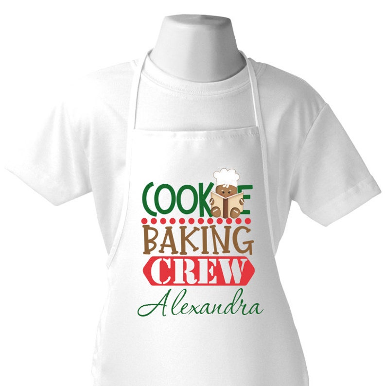 Personalized Cookie Baking Crew Christmas Apron Etsy