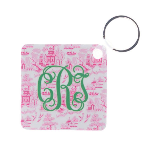 Monogram Keychain - Etsy