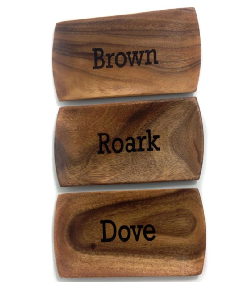wood tray with monogram