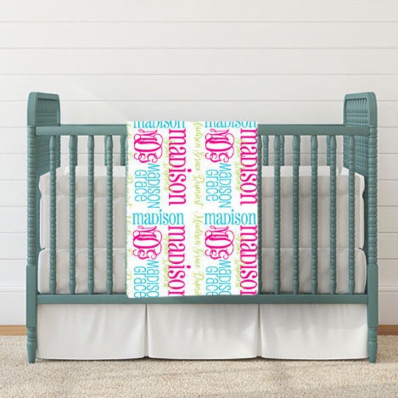 Personalized Baby Blanket Monogram Baby Blanket Baby Etsy
