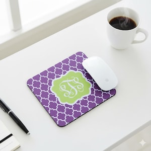 Personalized Monogram Mousepad - Custom Desk Accessory