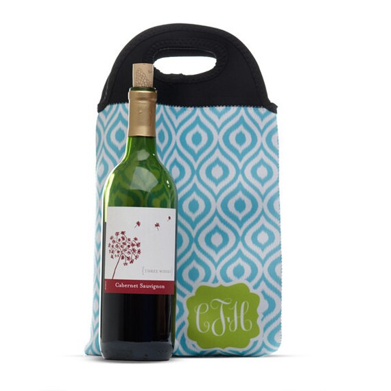 Personalized Wine Tote Double Bottle Wine Gift Bag Etsy
