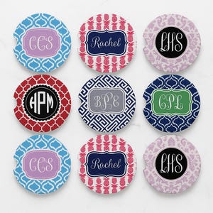 Car Coaster Set – Personalized Monogrammed Absorbent Sandstone, Personalized Gift