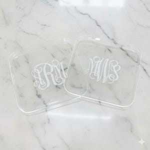 Personalized Acrylic Serving Tray – Monogrammed Clear Tray, Hostess Gift