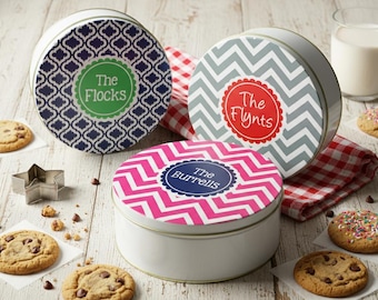 Personalized Cookie Tin - Custom Printed Biscuit Container