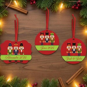 Personalized Nutcracker Christmas Ornament - Family Keepsake - Name and Date Tree Decor
