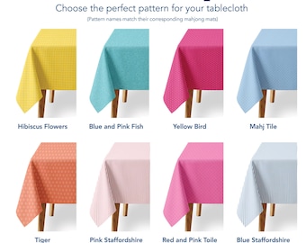 Mahjong Tablecloth - Matches our Mahjong Mats  - Custom Table Cloths for Mah Jong Game Nights