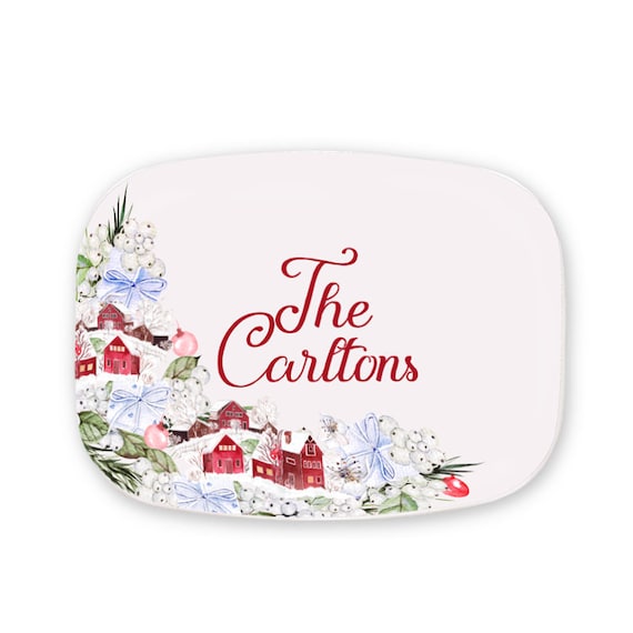 Personalized Melamine Platter Christmas tray