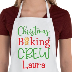 Personalized Christmas Apron - Baking Crew Apron - Holiday Apron - Christmas Apron - Baking Apron - Christmas Apron - Christmas Baking Apron