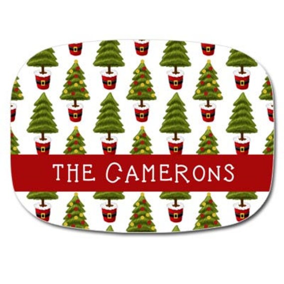 Personalized Melamine Platter Christmas tray