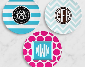 Personalized Thermosaf Plate – Custom Monogram Dinner Plate
