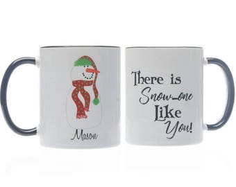 Personalized Snowman Coffee Mug - Personalized Christmas Mug - There is Snowone Like You - Christmas Kids Mug