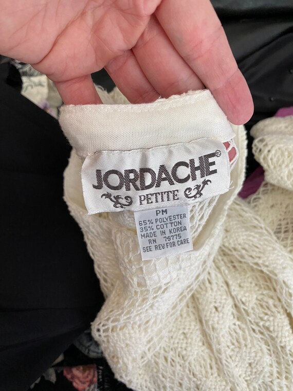 Vintage Jordache Cream crochet knit top - image 5