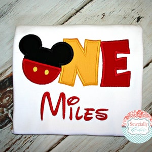 Mickey First Birthday Shirt, ONE Mickey, Boys first birthday, Disney first birthday, Mickey Mouse with One, Disney, Mickey Mouse