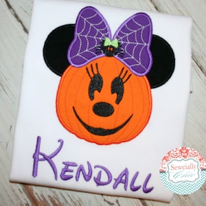 Minnie Mouse Jack O Lantern Applique shirt, Not So Scary Halloween, Minnie Pumpkin Shirt, Minnie Mouse Halloween Shirt, Disney Halloween