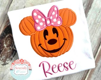 Minnie Mouse Jack O Lantern Applique shirt, Not So Scary Halloween, Minnie Pumpkin Shirt, Minnie Mouse Halloween Shirt, Disney Halloween