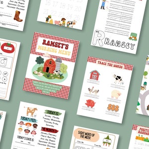 Down on the Farm Menu Homeschool Printables Worksheets: Homeschool ...
