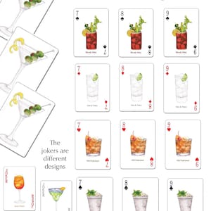 Watercolor Cocktail Art Playing Cards – Unique Poker Deck Gift - Etsy
