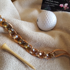 Amber Color Lampwork Beaded Golf Counter - FREE SHIPPING!