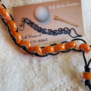 Orange Murano Bead Golf Counter - FREE SHIPPING!