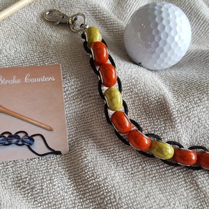 Orange and Yellow Murano Beaded Golf Counter - FREE SHIPPING!