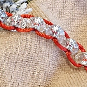 Clear Bead Golf Score Counter With Red Silk Cord - FREE SHIPPING!
