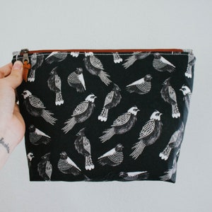 Bolsa grande para maquiagem Black Bird Cosmetics