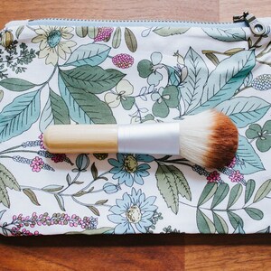 Spring Floral Berries Greenery Pattern Makeup Pouch