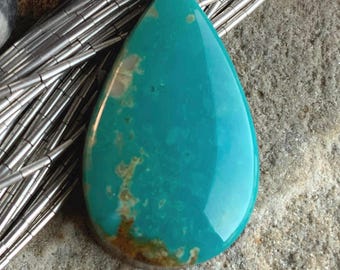 Royston Turquoise Teardrop Cabochon:Nevada Gemstone #R109