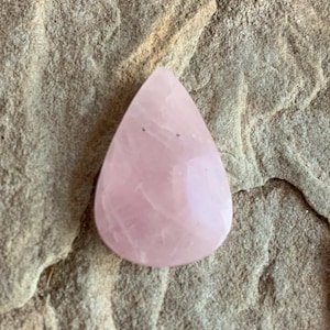 Thick Cut Rose Quartz Teardrop Cabochon