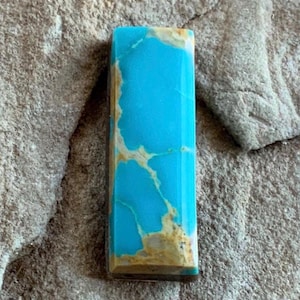 Beautiful Blue Kingman Turquoise Small Rectangular Cabochon #K134