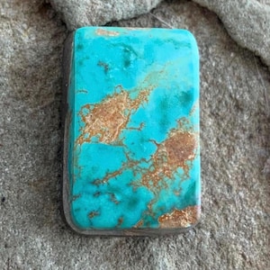 Natural Pilot Mountain Turquoise Blue Rectangular Cabochon PM111