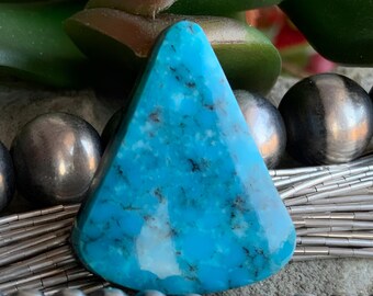 Kingman Turquoise Triangle Cabochon: Arizona Gemstone