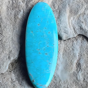 Sky Blue Royston Turquoise Long Oval Cabochon #R46
