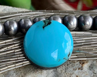 Kingman Turquoise Round Cabochon:Arizona Gemstone
