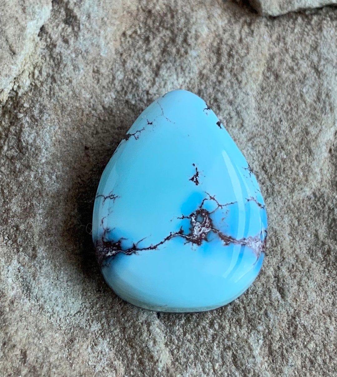 Gorgeous Gobi Desert Lavender Teardrop Turquoise Cabochon - Etsy