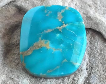 Cabujón azul turquesa de montaña - Piedra preciosa de Arizona