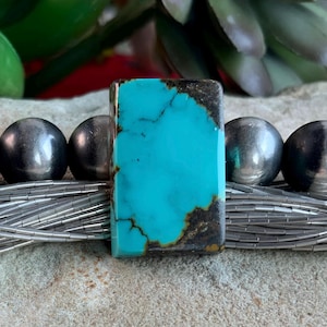 Bao Canyon Turquoise Blue Rectangular Gemstone #BC115